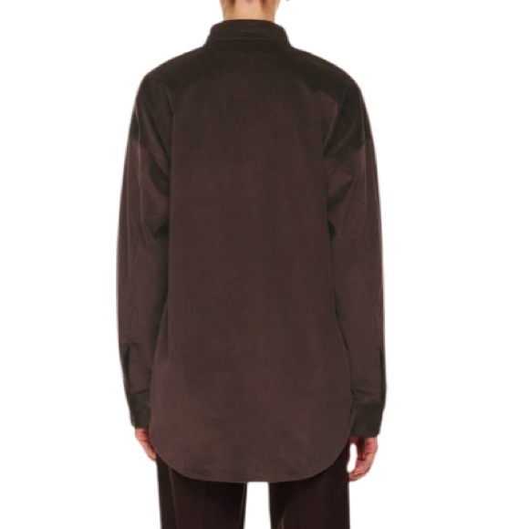 Aritzia The Group Babaton Chocolate Brown Graydon Corduroy Shirt - Picture 3 of 14